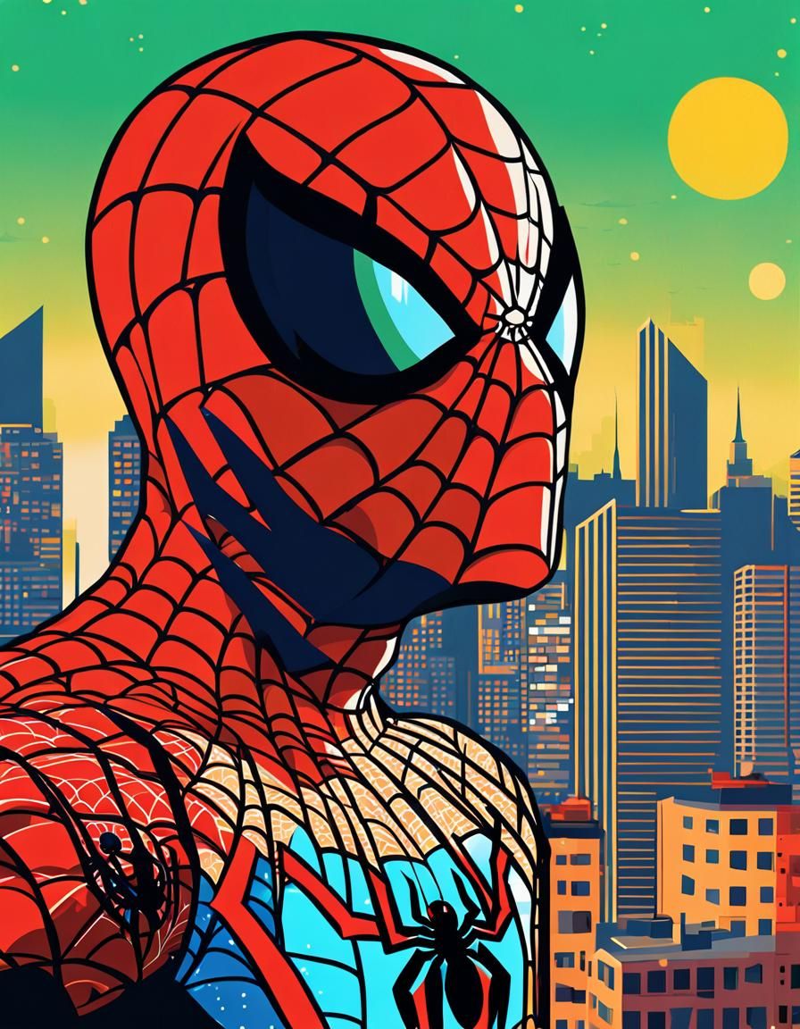 Spider-Plant as Spiderman in Pop Art Style