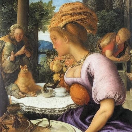 Revival Scene Inspired by Lippi and Hals