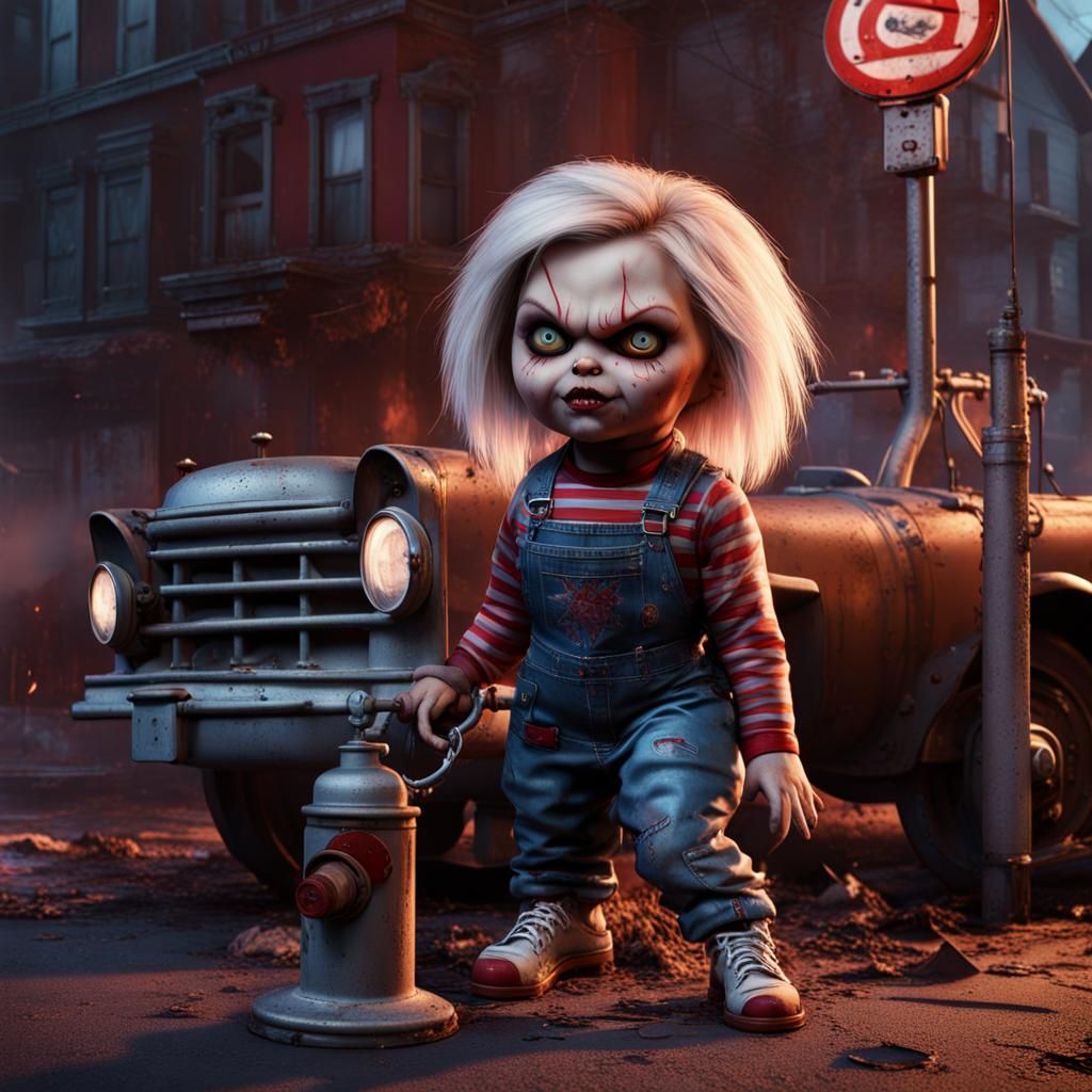 Bride of Chucky as Detailed Matte Painting