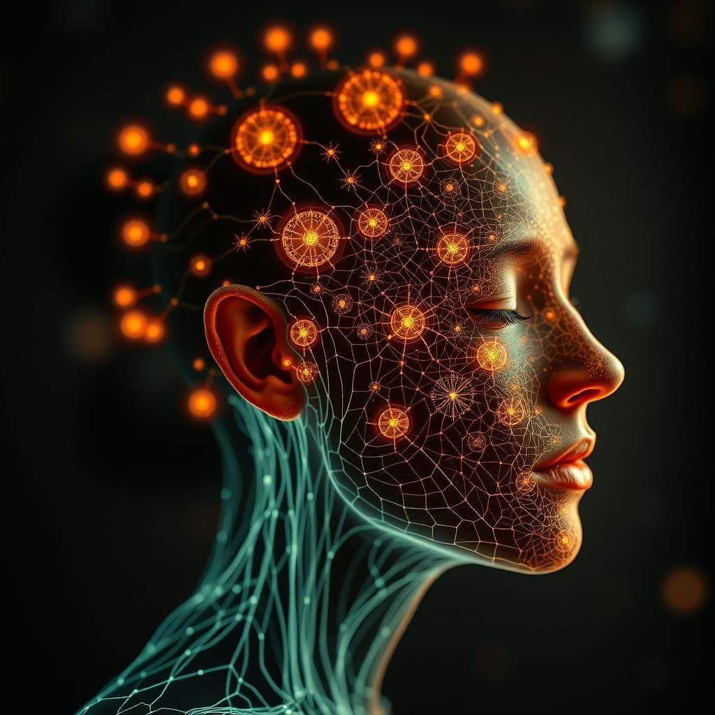 Naive Folk Ethereal Neurographic Art