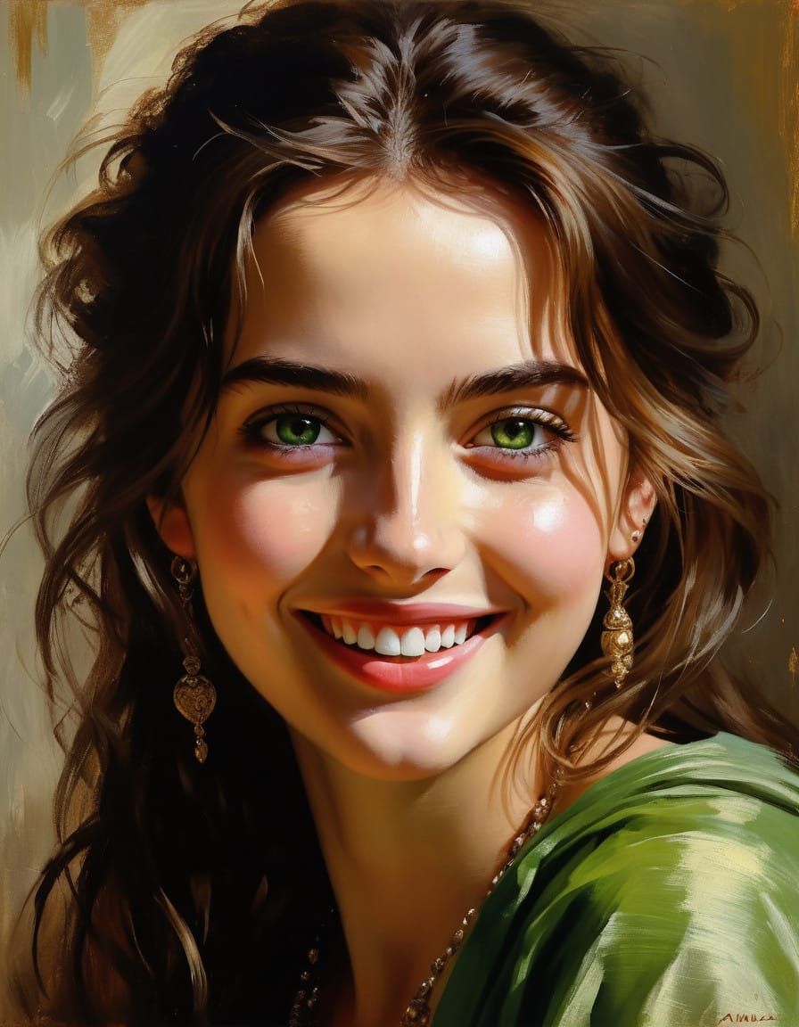 Stunning Portrait of a Woman with a Warm and Inviting Smile ...