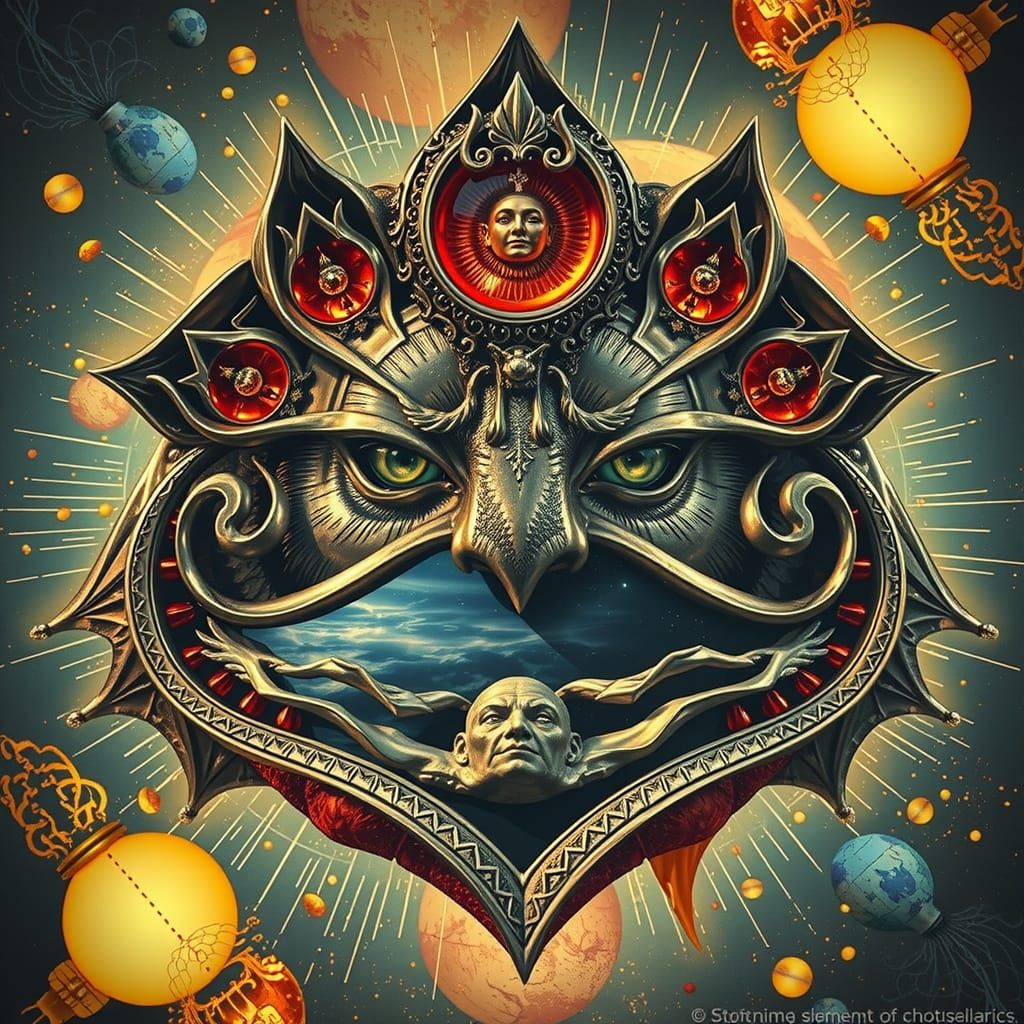 Hyperrealistic Sculpture of Reflected Glory in Exquisite Det...