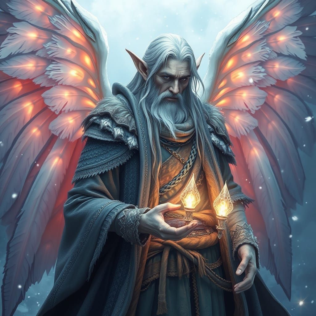 Lord Samuel, a handsome Winter Fae lord, several decades old...