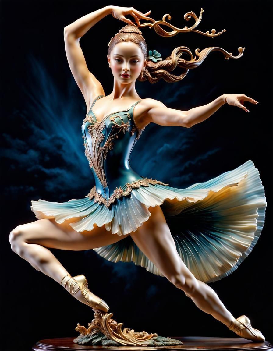 Wax Carving Statue of a Dancing Ballerina
