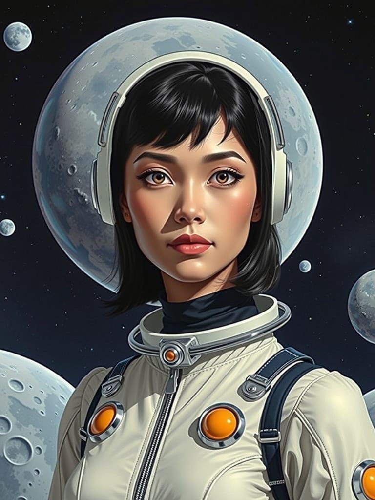 Space Age Moon Girl of the 1960s