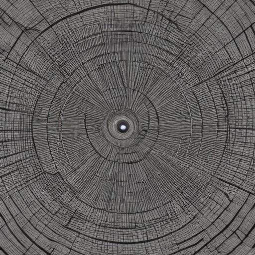 Sci-Fi Treehouse on Jupiter in Origami Style