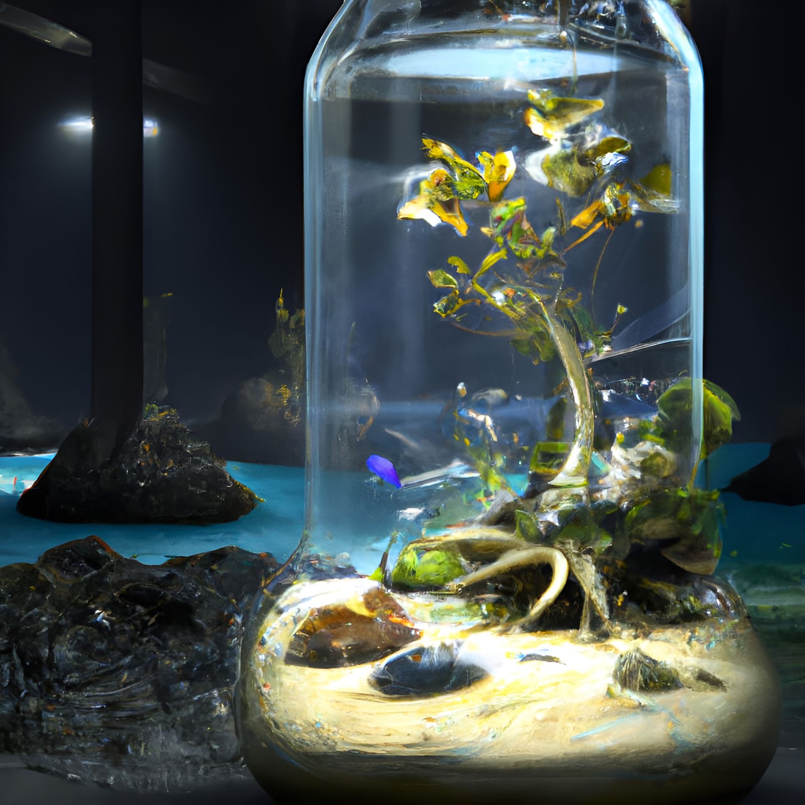 Aquasculpture - mangrove aquarium