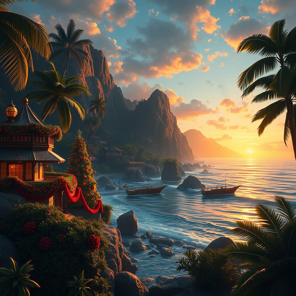 Surreal Christmastime in a Tropical Paradise