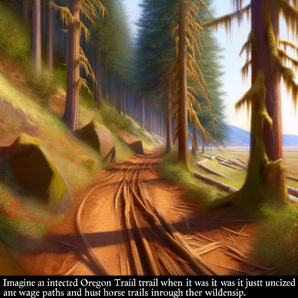 Oregon Trail in Ancient Splendor as Fantastical Landscape