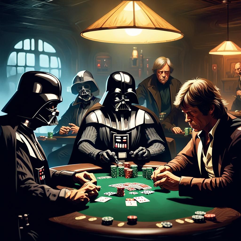 Star Wars Characters Play Poker in Cantina