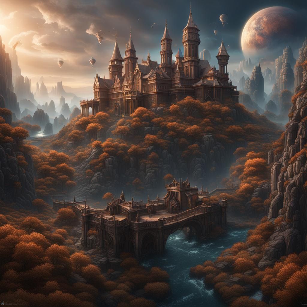 Fantastical Matte Painting in Deep Color