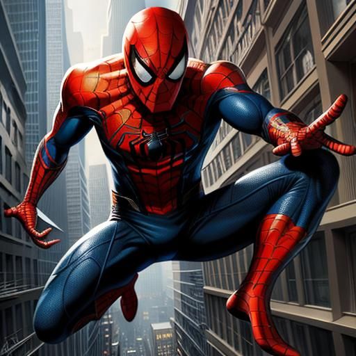 Spider-Man Comic Book Art in Modern Style