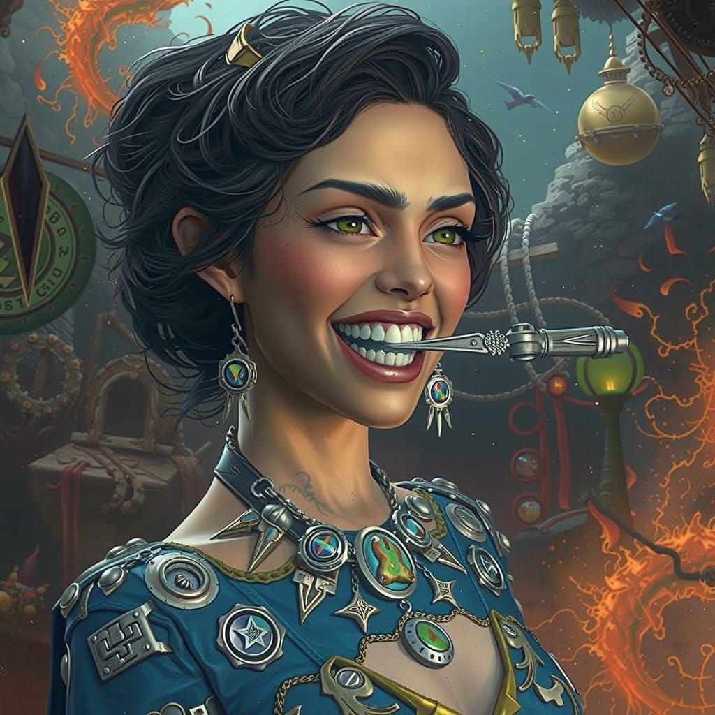 Mystical Warrior Speaks with Wrench Lodged in Teeth in Fanta...