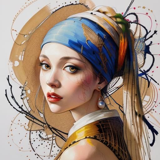 "Girl With a Pearl Earring" Carne Griffiths
