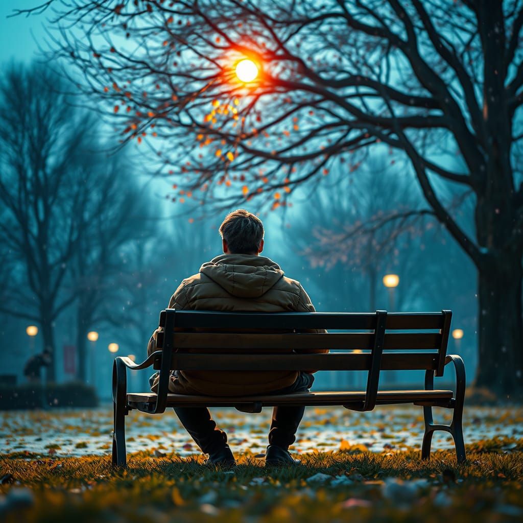 Sitting on a Park Bench in Winter, Waiting for Spring