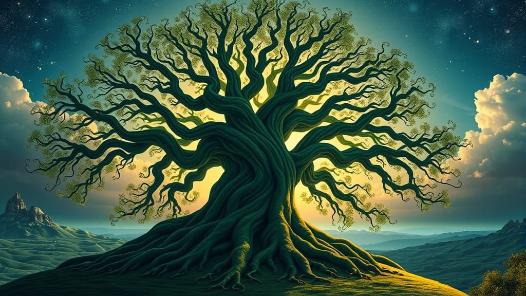 Majestic Yggdrasil Tree of Life Concept Art