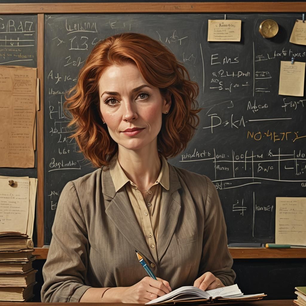 Warm Teacher Portrait in Unreal Engine 5 Style