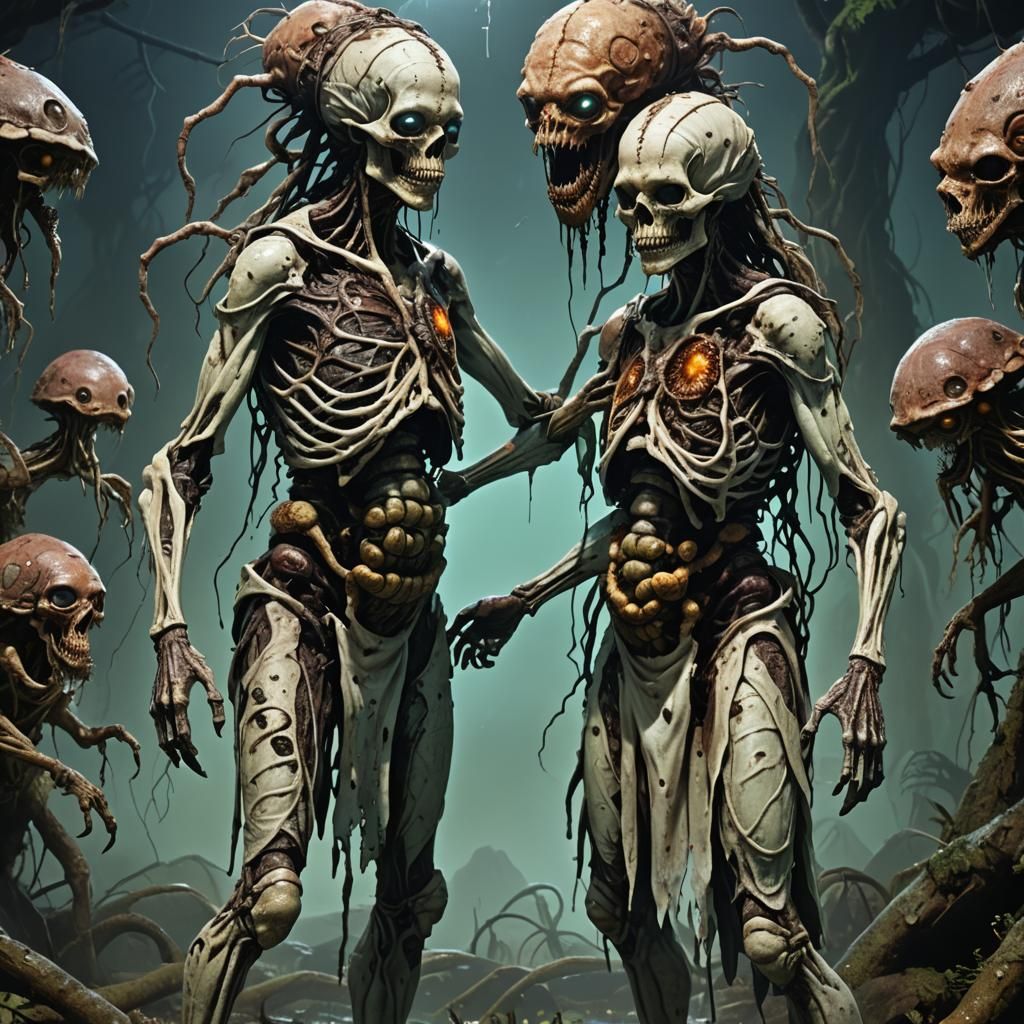 Two-Headed Gorgon Wet Nurse in Digital Matte Painting