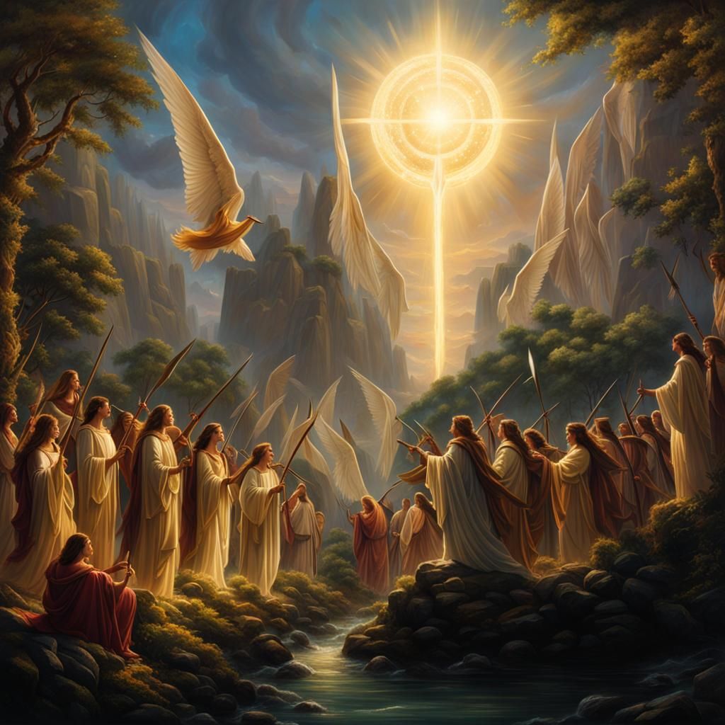 Angelic Army Descends: A Vision of Hope