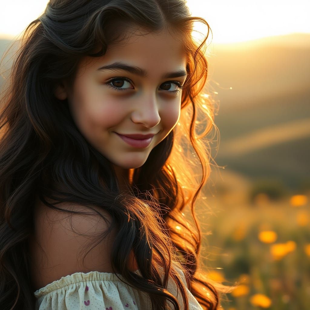 Golden Hour Portrait of a Country Girl