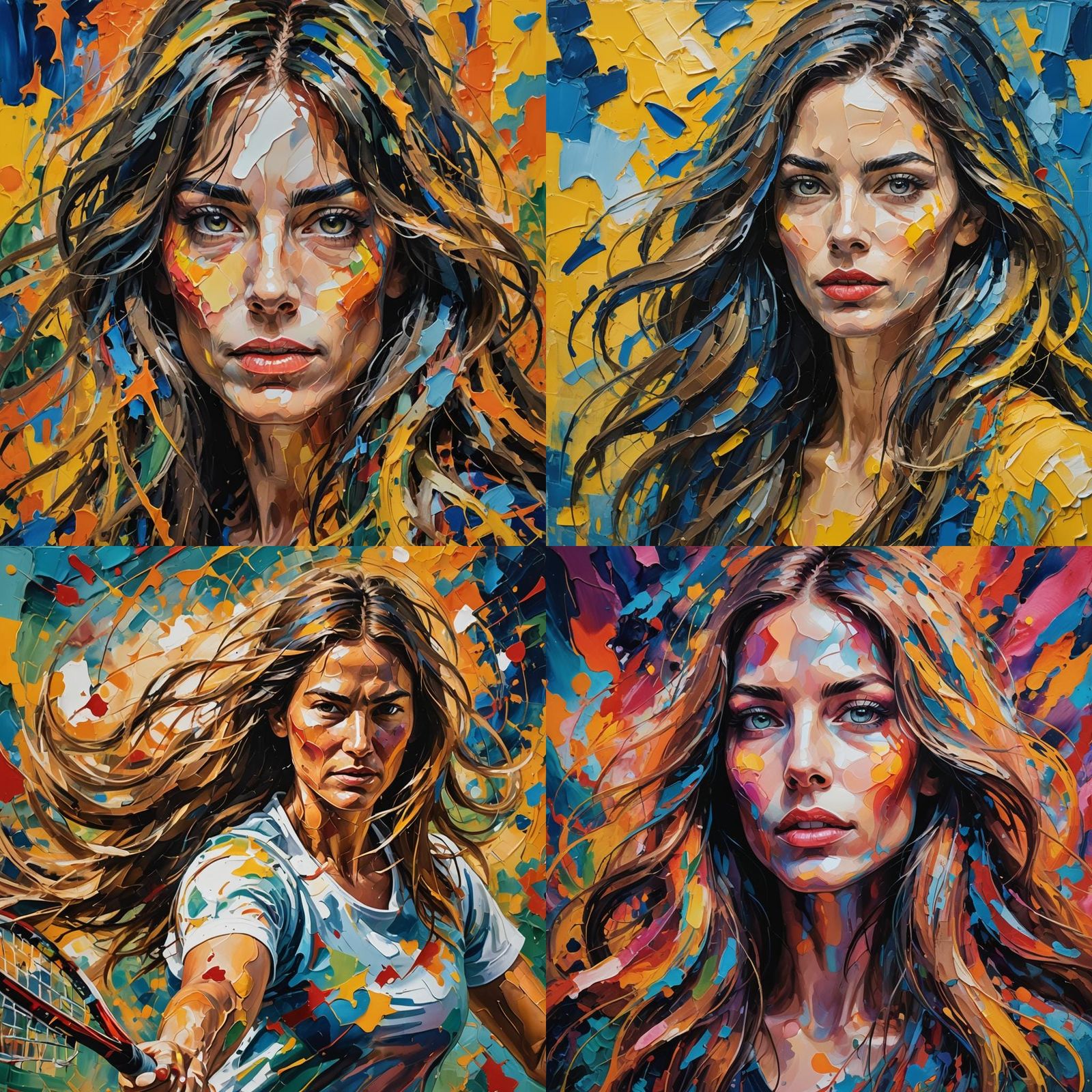 Abstract Portrait of an Athletic Woman