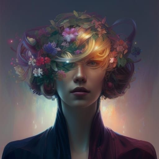 Secret flower garden quantum colors of love