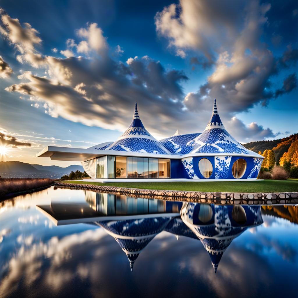 Sagrada Familia Double Exposure in Rococo Gothic Style
