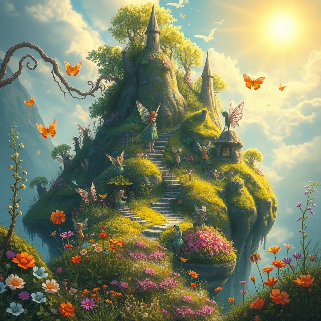 Whimsical Fairy Isle Basks in Radiant Sunlight