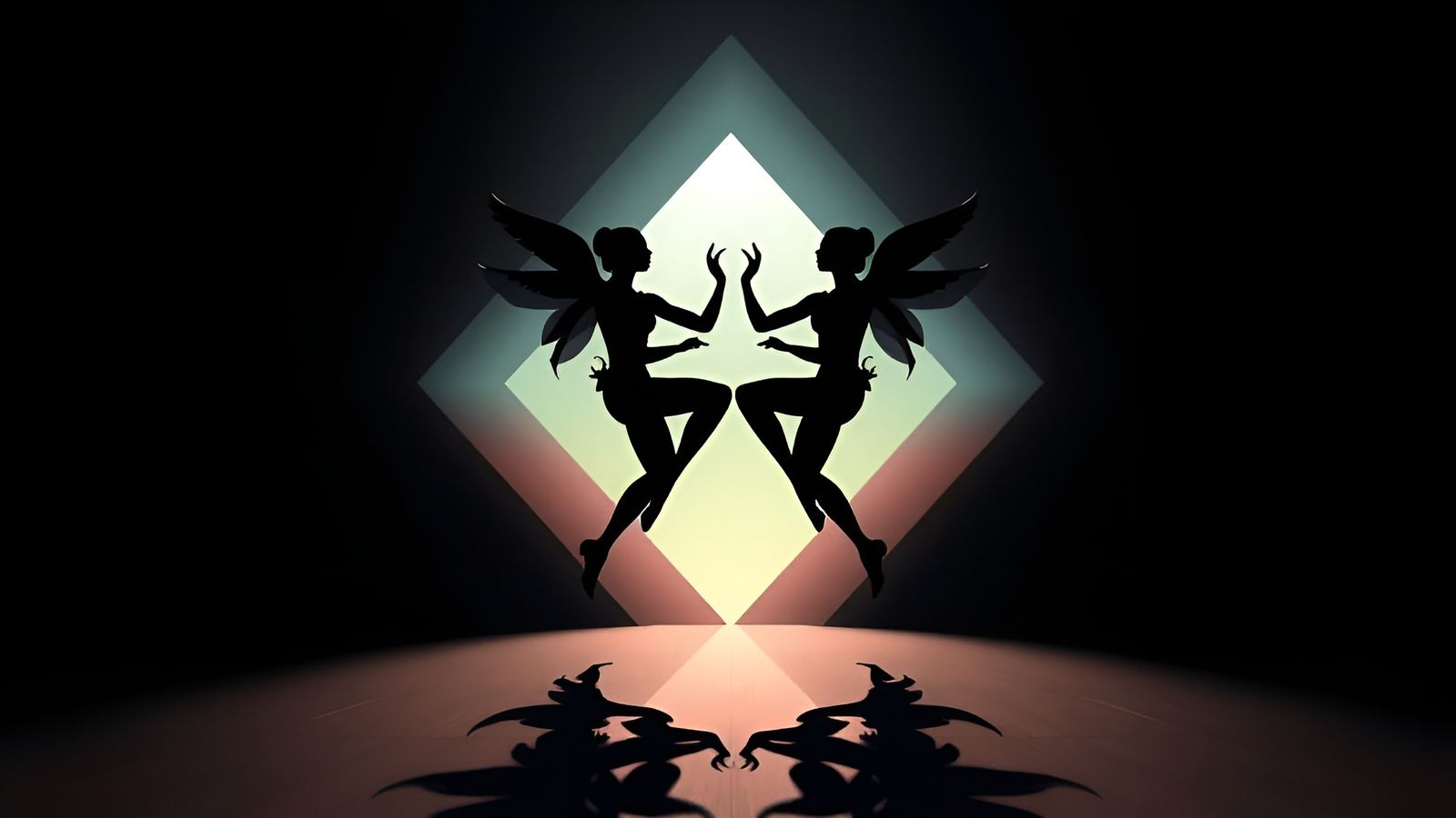 Surreal Prism Entity Defies Gravity in Geometric Realm