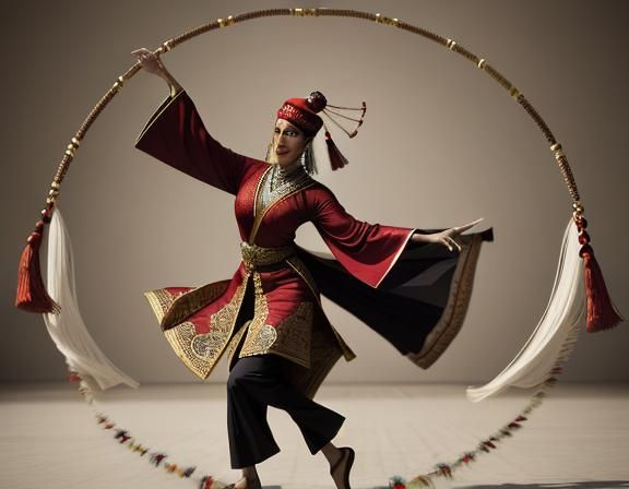 Dancing with the shashiya (fez hat with a twirling tassel)