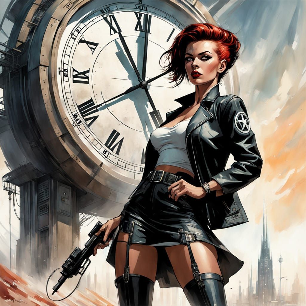 Retro Sci-Fi Punk Goddess Meets the Doomsday Clock