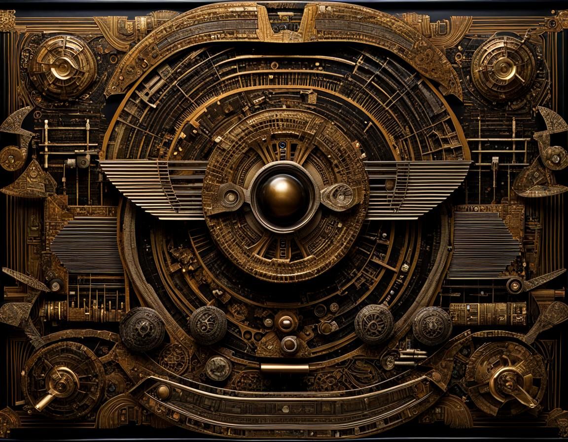 Biodroid Motherboard in Bronzepunk Style