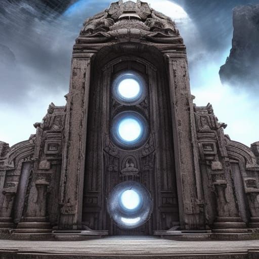 Ancient Sentinels of the Portal Realm: Digital Matte Paintin...