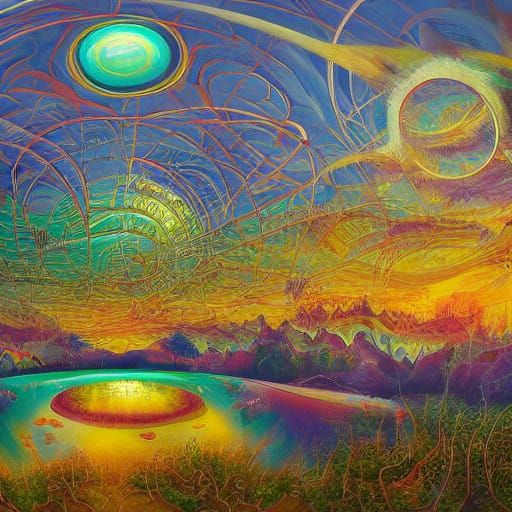 Young Boy in a Hyperealistic Dreamworld