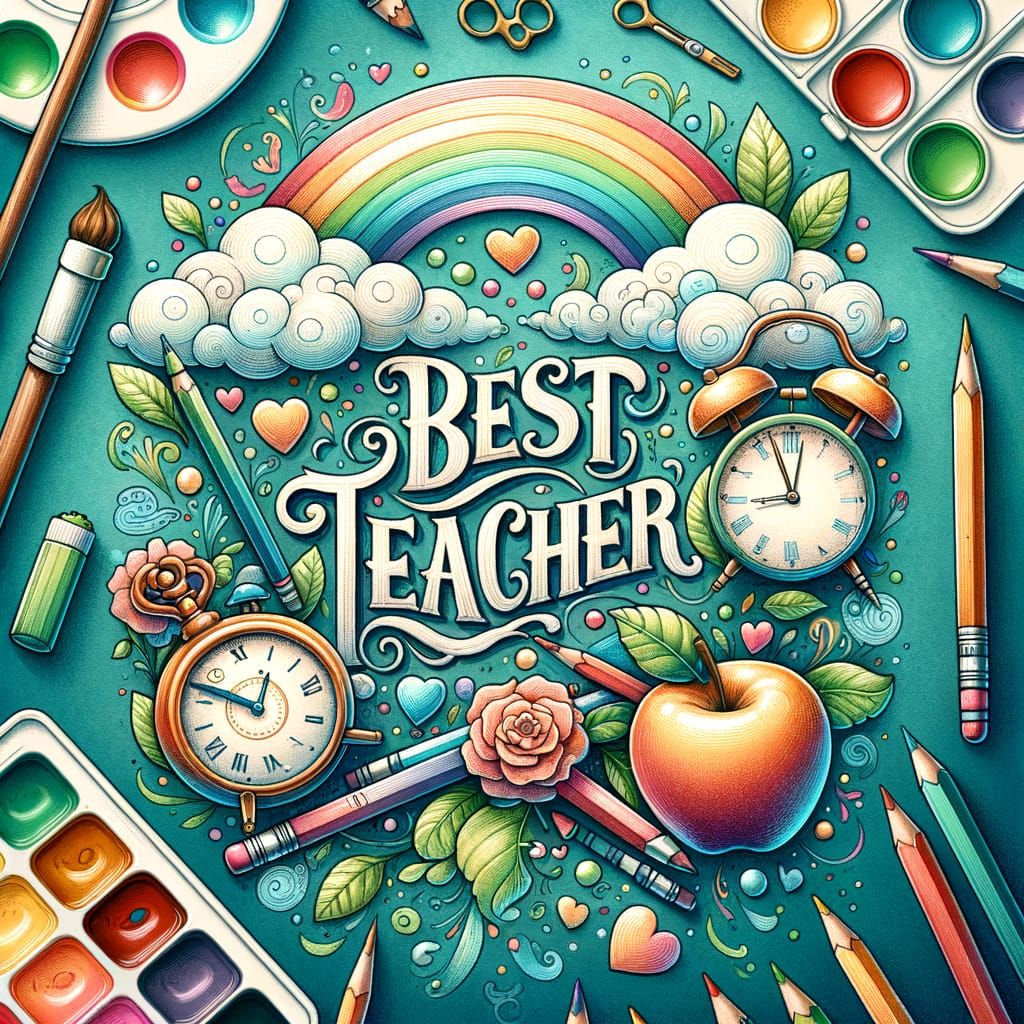 Whimsical Celebration of Teachers in Pastel Hues