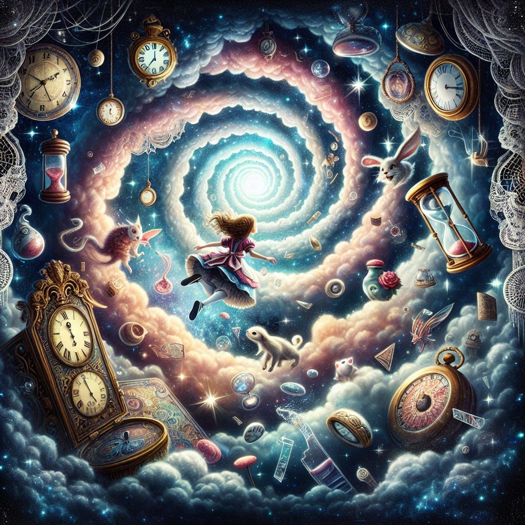 Girl's Magical Descent Through Time and Space