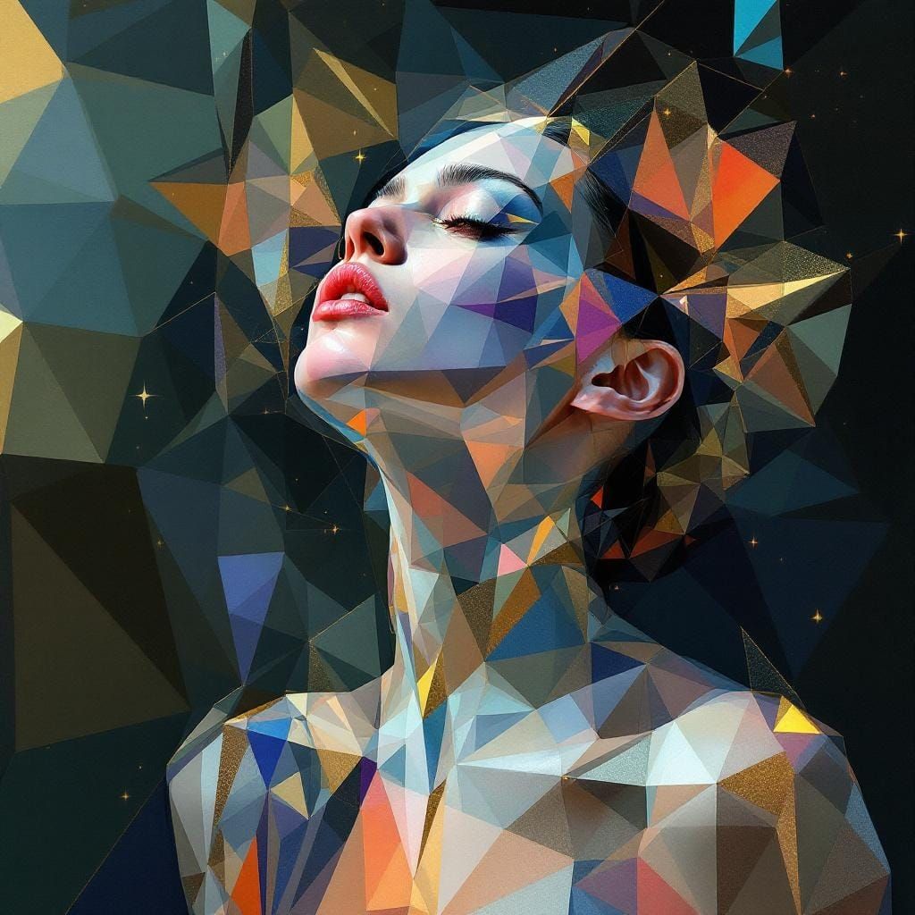Geometric Abstract Portrait of Spectral Acrobat
