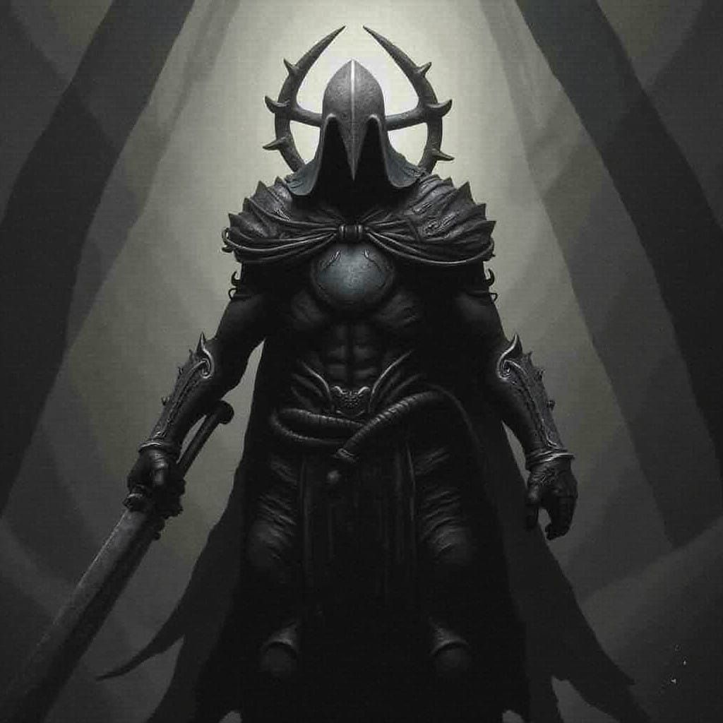 Grimdark Fantasy Landscape in Darkened Medieval Style