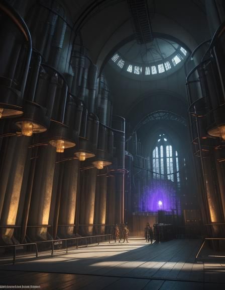 Medieval Monks Maintain Nuclear Reactor in Gothic Hall