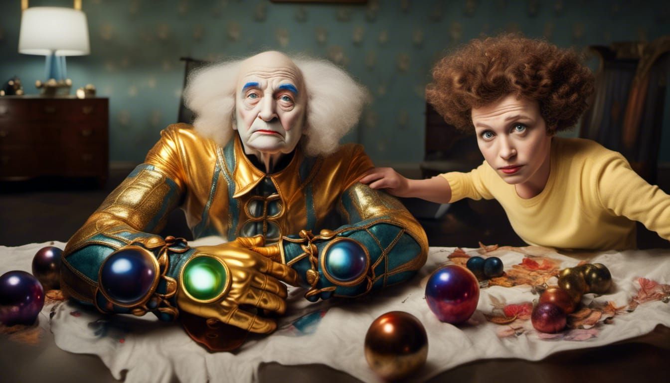 George Washington Greets Alien General at Party