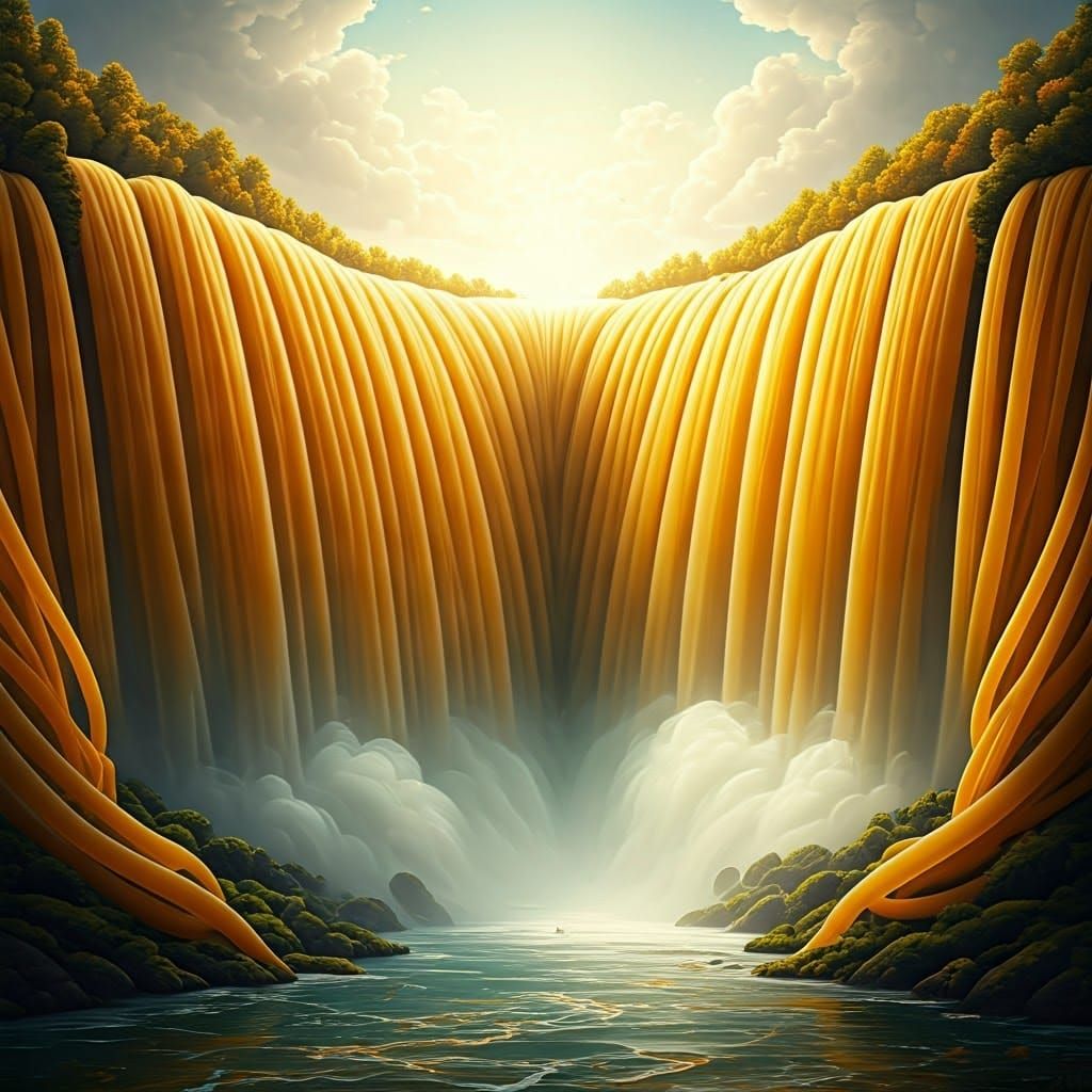 Pasta Niagara Falls: A Digital Matte Painting