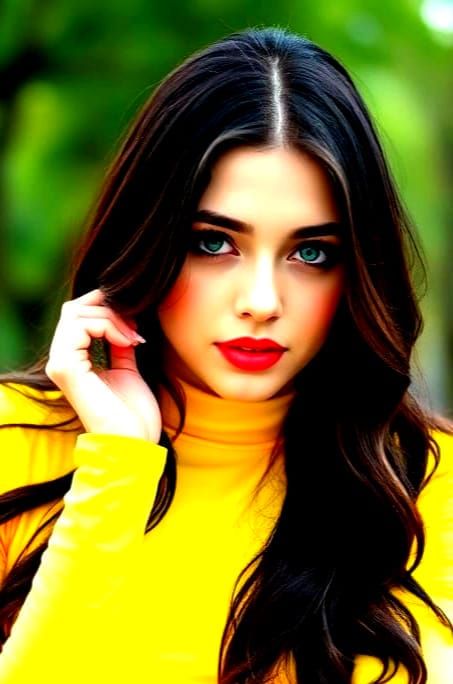 Young Woman Posing in a Park