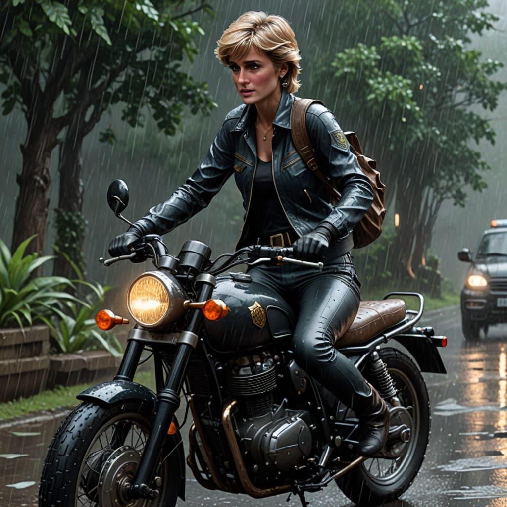 Princess Diana as Lara Croft in Anime Style