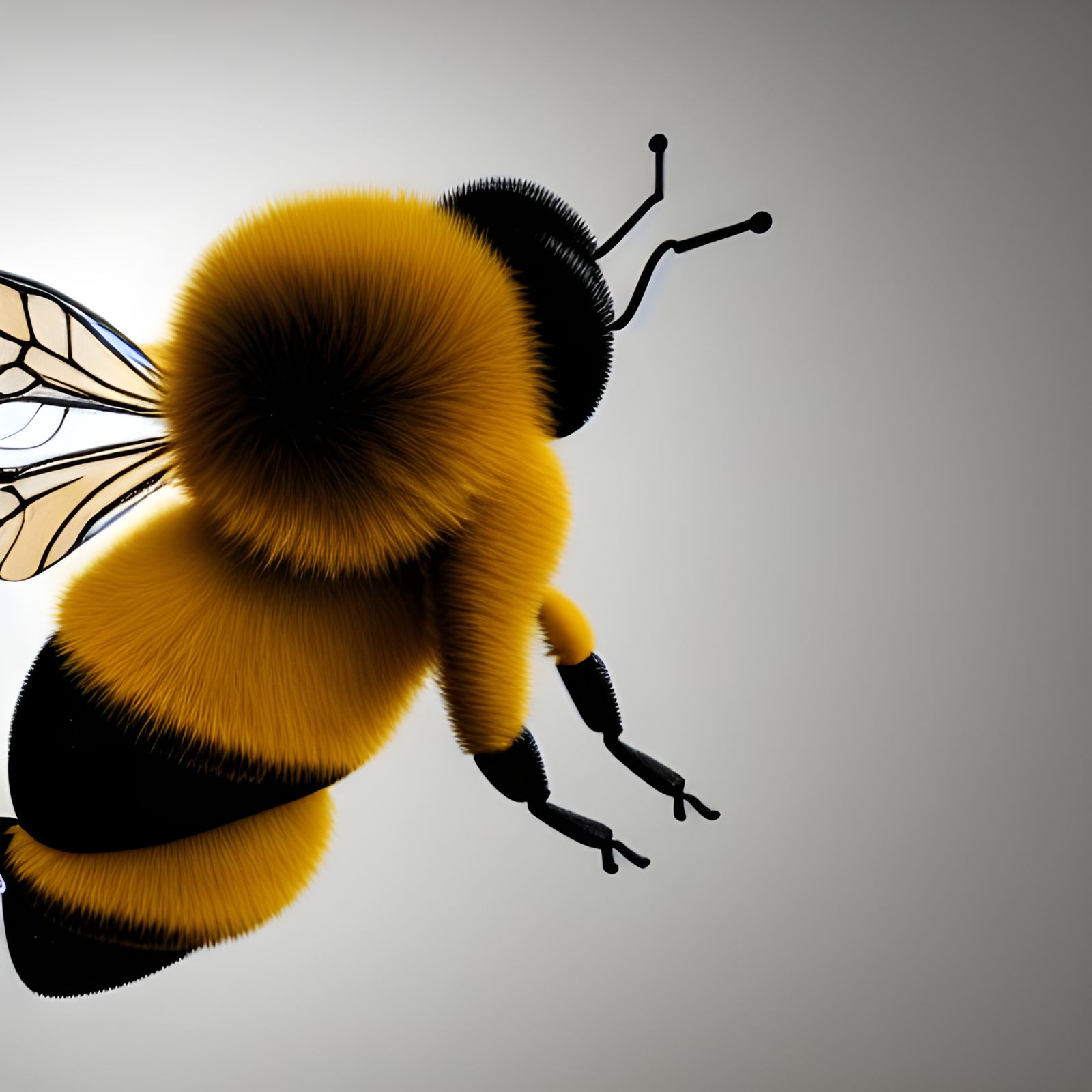 Bee Writes in Journal with Hyperrealistic Details