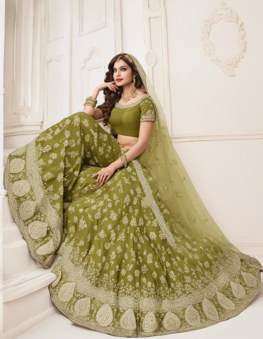 Green lehenga choli