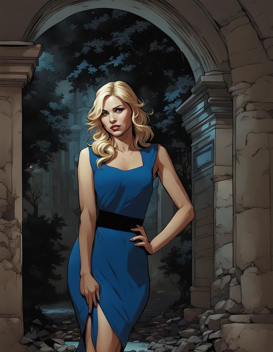 Caroline Forbes in Comic Book Art Style