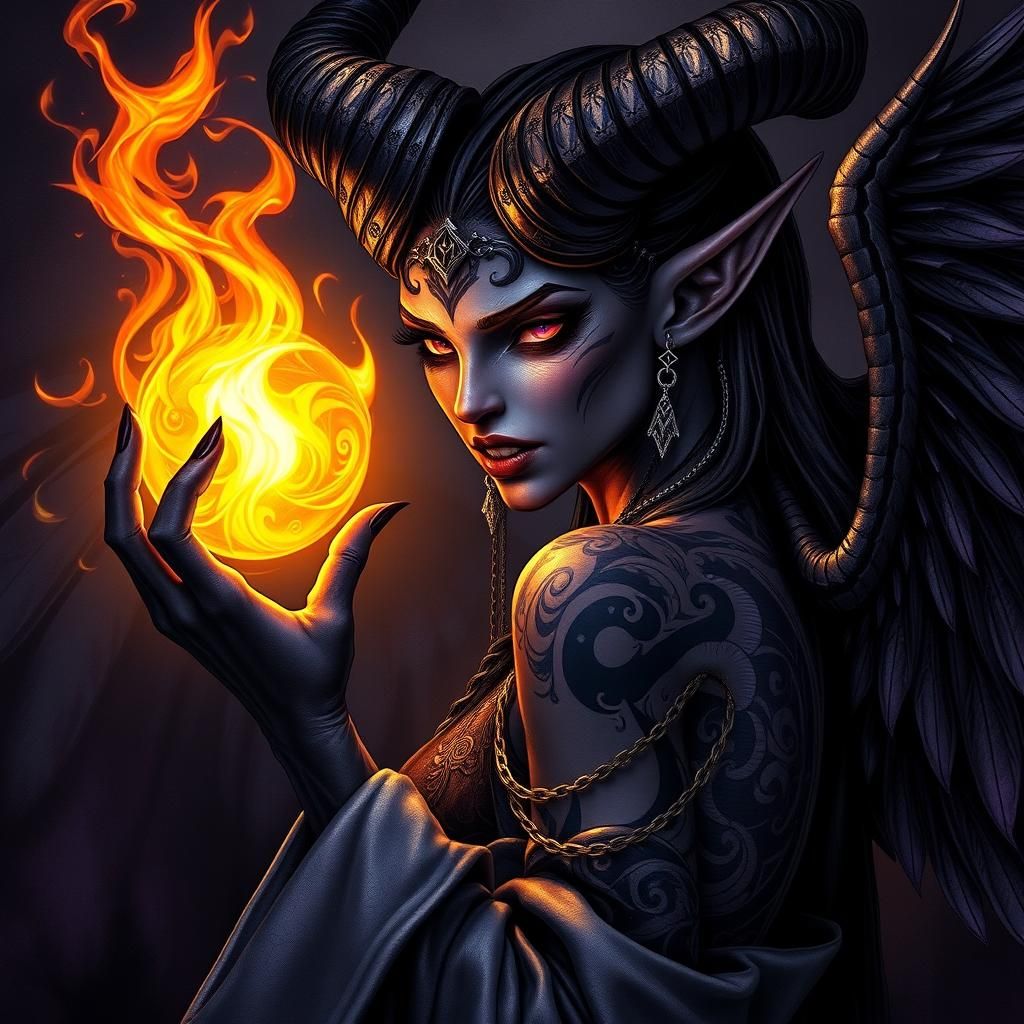 Razorwings, tiefling-wereraven warlock.