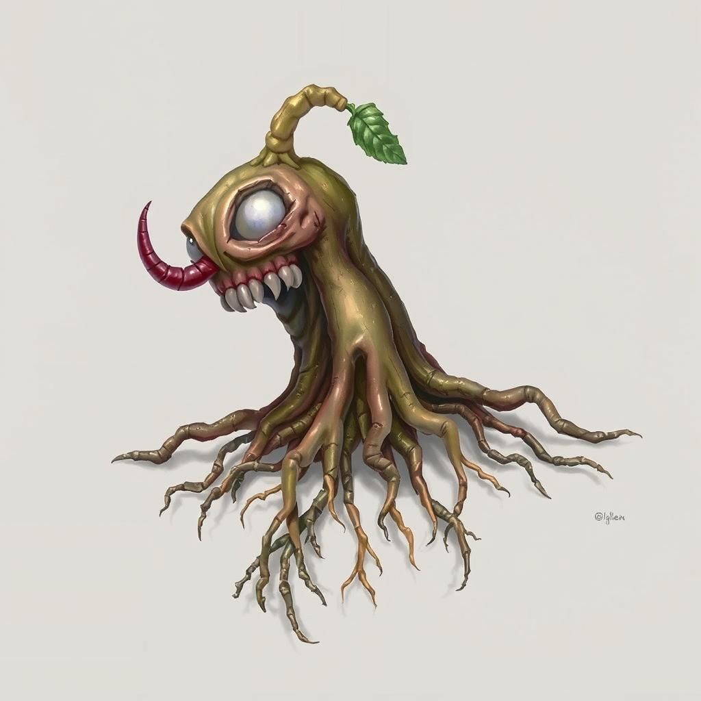 Eerie Bean Sprout: An Unsettling Botanical Creation