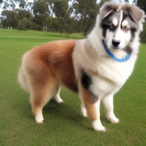 Australian Shepherd Husky Mix Portrait
