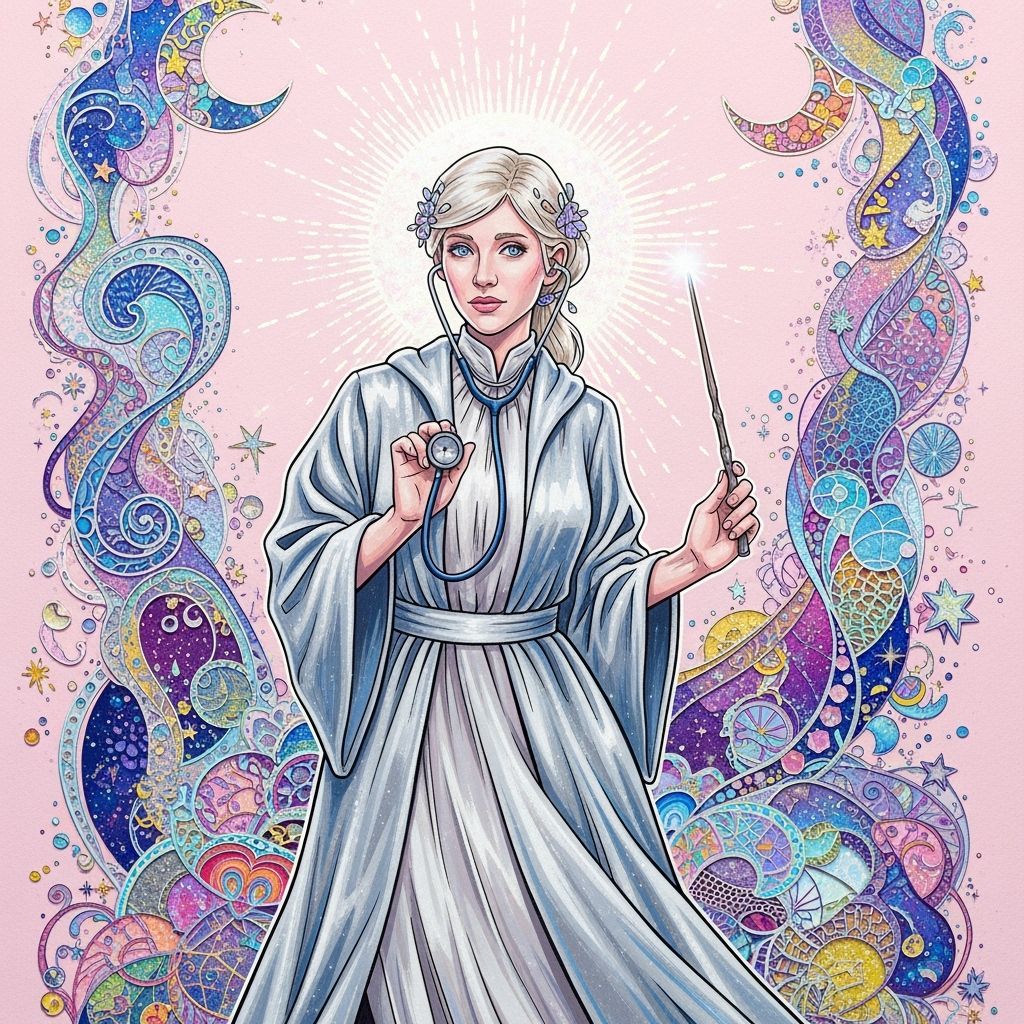 Fleur Delacour in Dreamlike Cosmic Landscape, Digital Art